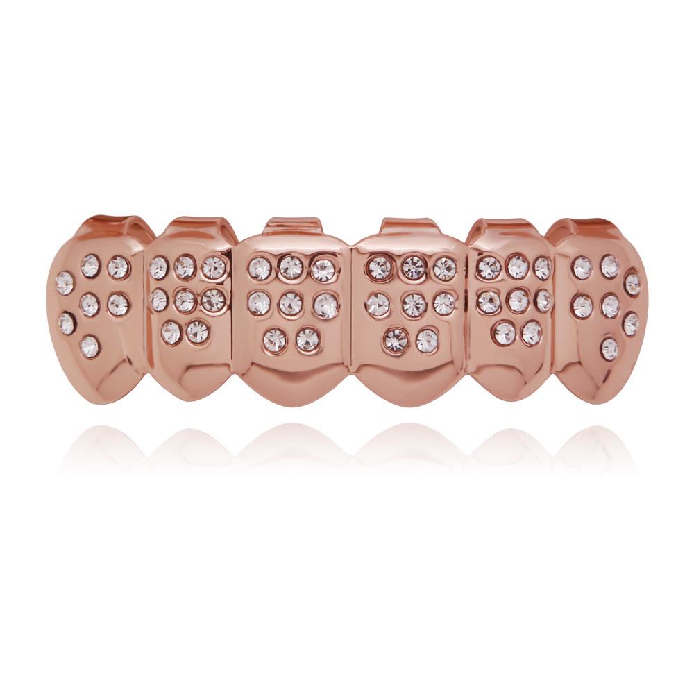European Hot Selling Six-Tooth Multi-Color Diamond Vampire Hip Hop Grill for Christmas