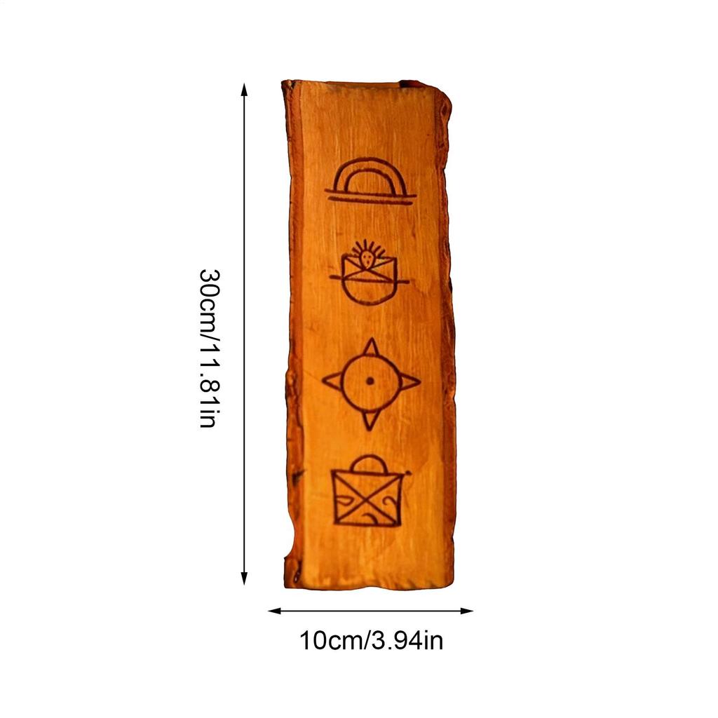 Historical Symbols Display Decorative Tabletop Panel Engraved Wooden Panel For Homeowners Collectors Office Apartment Living
