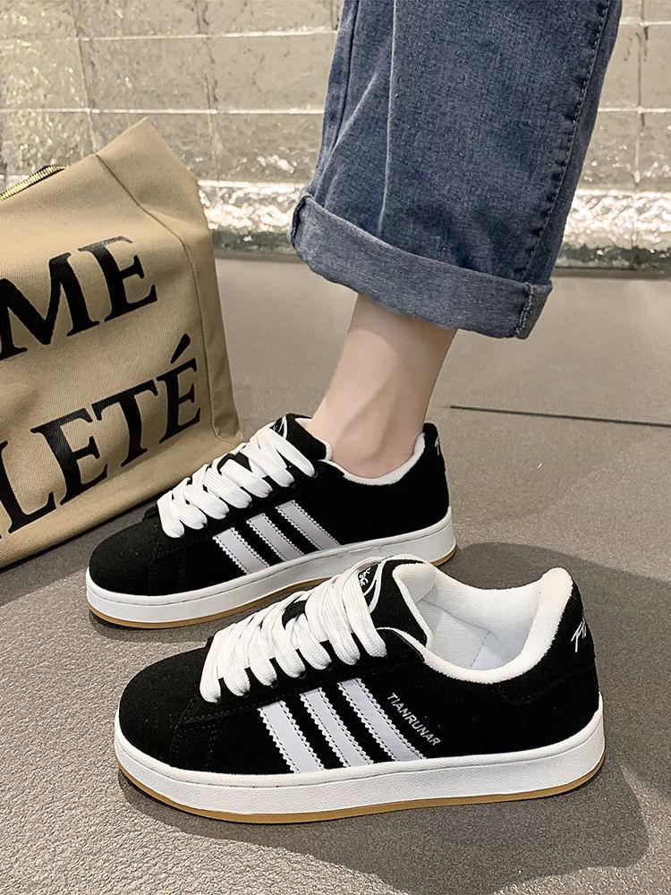 22 весна новый нишевый платформа платформа кроссовки на платформе плоские спортивные кеды ins тренд 35 чёрный