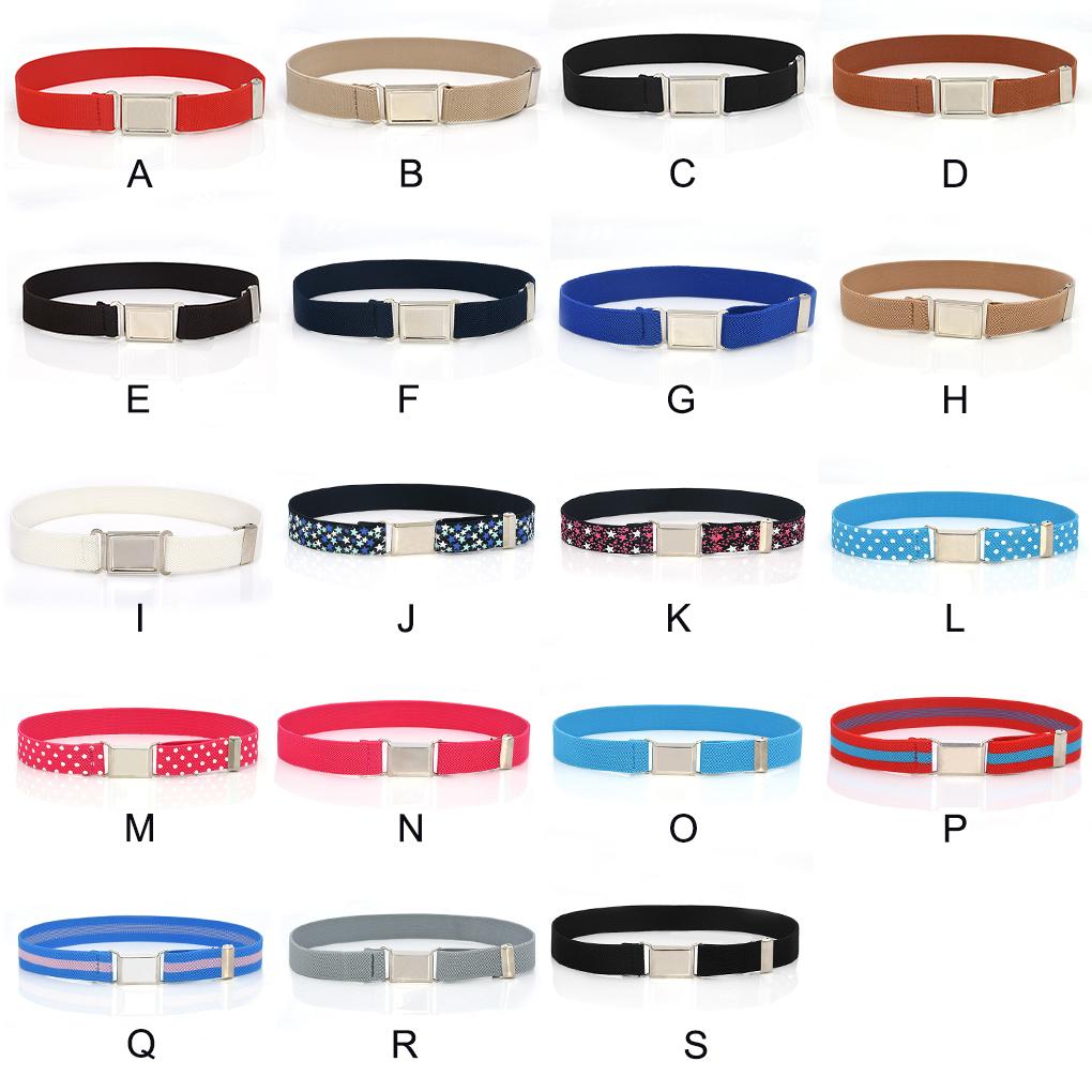 Belt Magnetic Buckle Multicolor ple Style Webbing Straps for Boys Girls