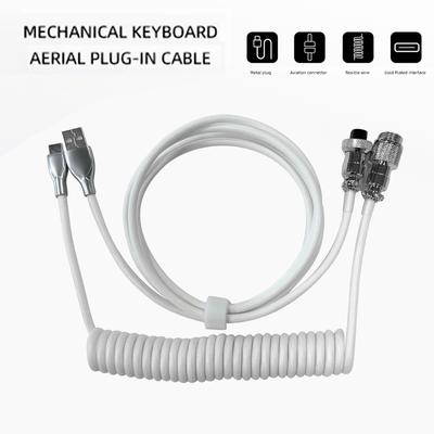 Klawiatura Mechaniczna Kabel Spiralny Typ C Kabel USB Komputerowy Złącze Lotnicze Klawiatura Mechaniczna Kabel Ładujący Aviator