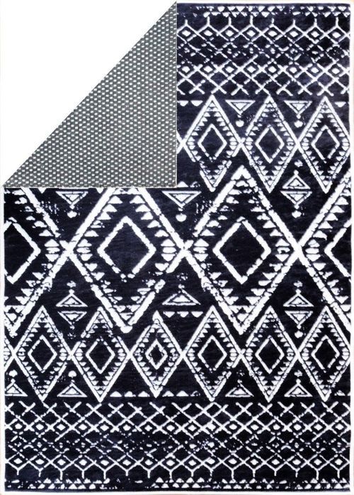 Tapis - BERBERES - Anthracite - 160x230 cm - 100% Polyester - Antidérapant