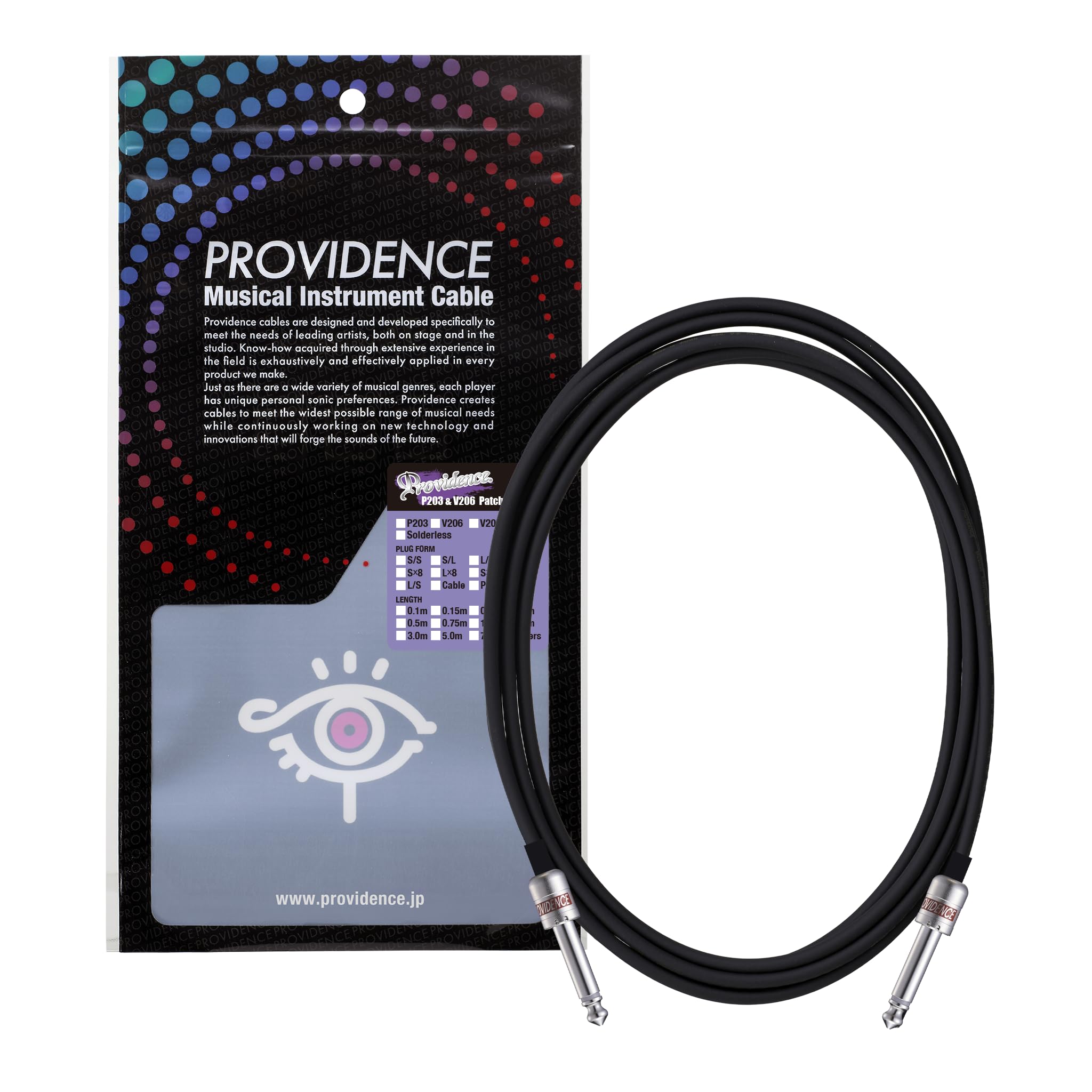 

Патч-кабель Providence V206 1м Штекер S/S (Прямий/прямий) чорний