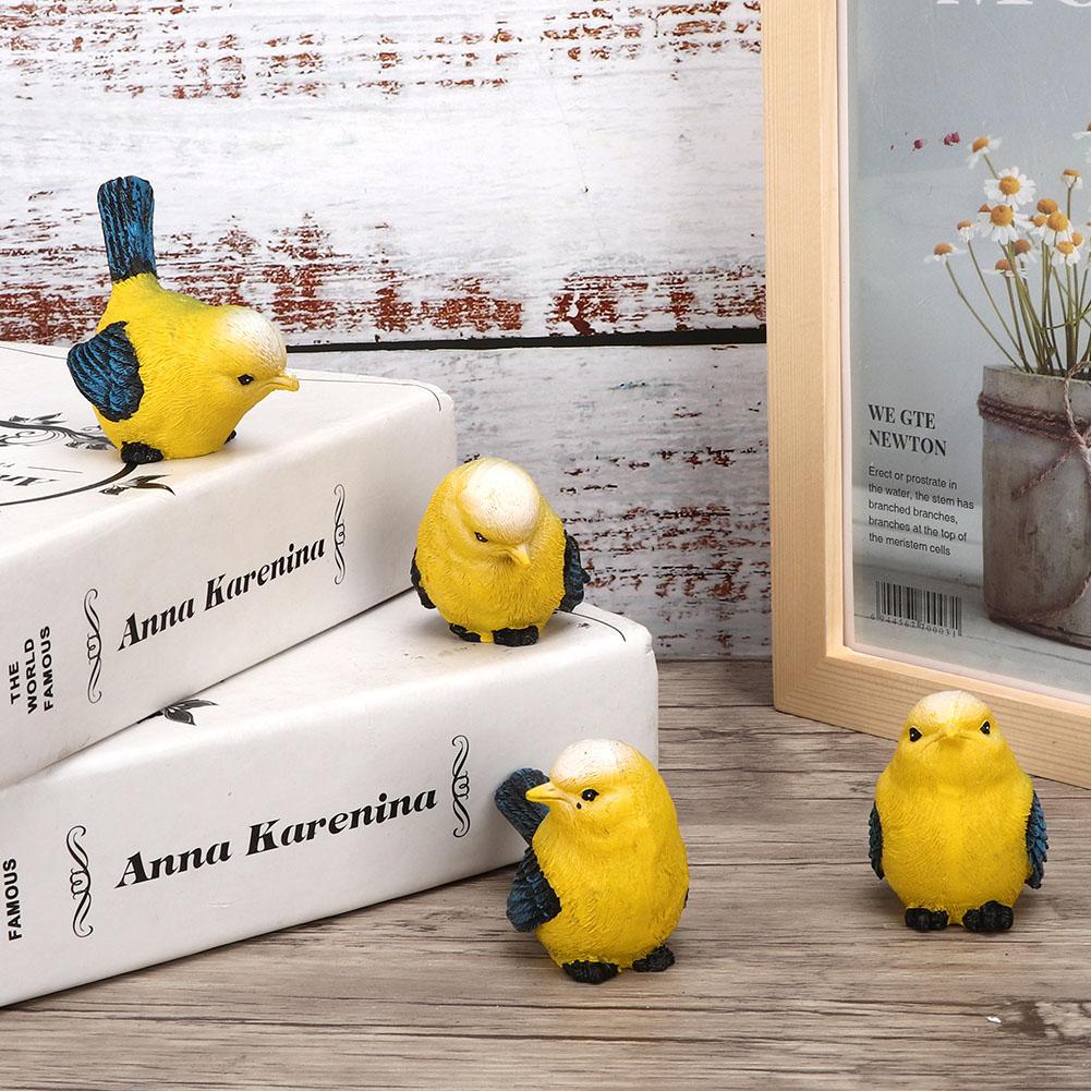 4pcsCelsiusset Lawn Garden Courtyard Resin High Simulation Bird Decoration Animal Ornament