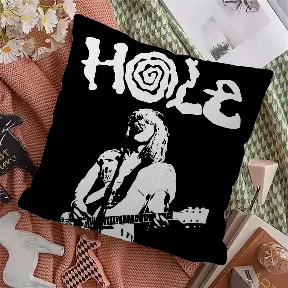 Alternative Rock Band Hole Classic Vintage Pillow Cushion Cover Pillowcase Living Room Sofa Home Decor Customized