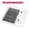 False Eyelashes 30D40D Multiple Hairs 14 Rows 280 Clusters Dense Curling Mixed Explosion
