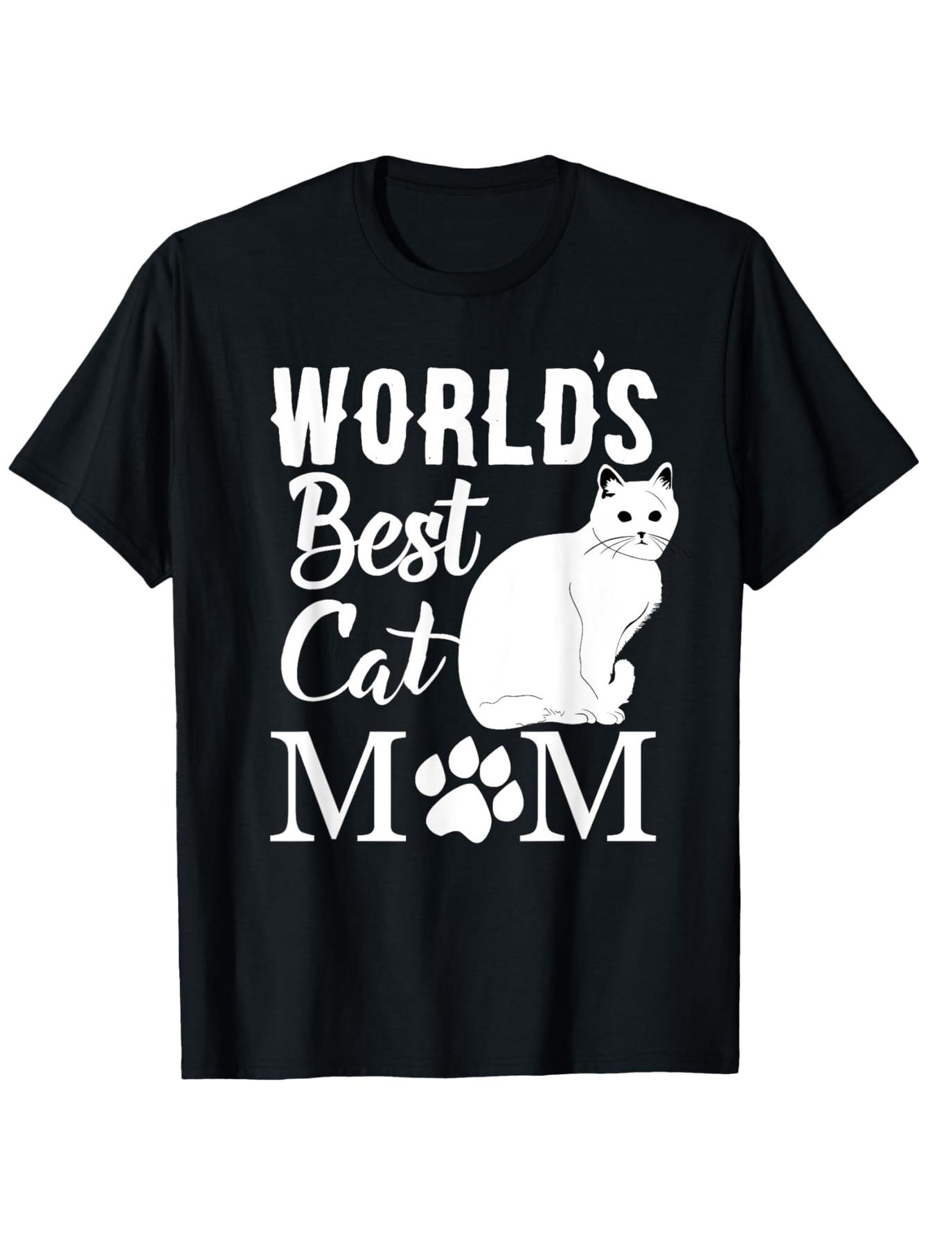 World S Best Cat Mom Funny Mother S Day Men Women T-Shirt S разноцветный