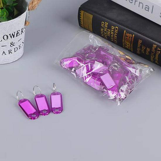 Colored Transparent Plastic Key Tag with Writable Number Label for Classification