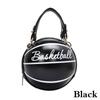 Basketball Handbag Small Round Bag Basketball Bag Letter Printing Shoulder Bag