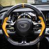 Hand-Stitched Non-Slip Carbon Fiber  Leather D-Type Car Steering Wheel Cover for GAC Trumpchi Empow -2024