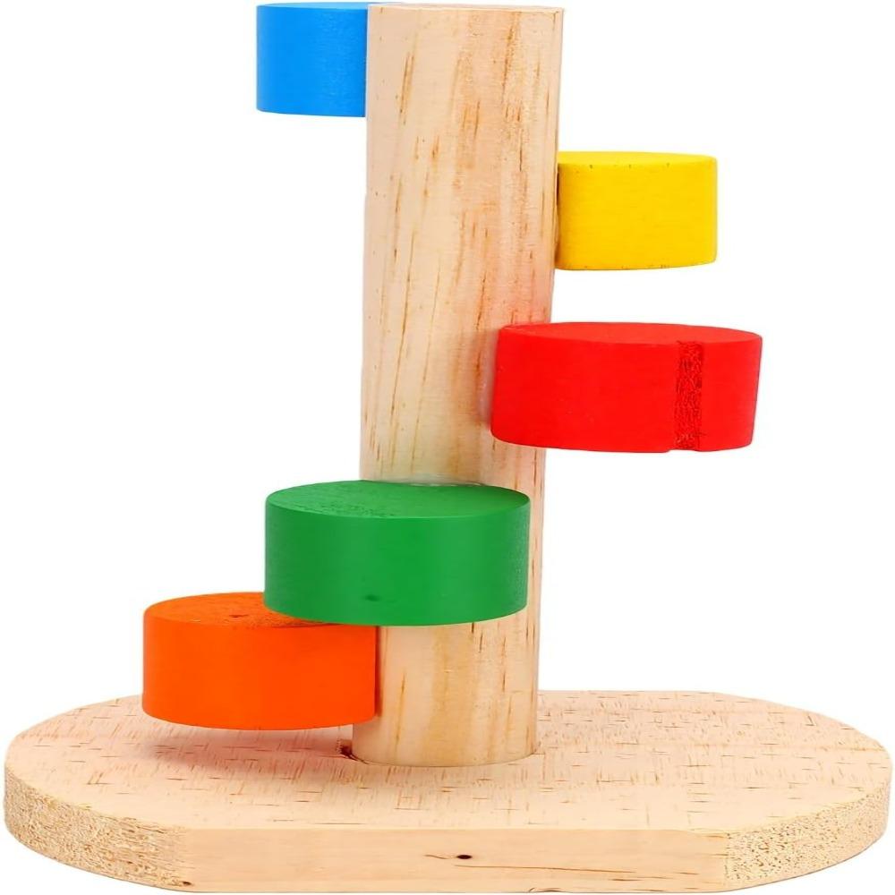 Colorful Small Animal Toy Wood Chew Climbing Toy Cute Pet Climbing Ladder  Cage Enrichment