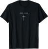 Krzyż Króla Jezusa - Minimalistyczna Chrześcijańska Religijna Koszulka Unisex z Jezusem Bawełniana Oversize Duży Rozmiar