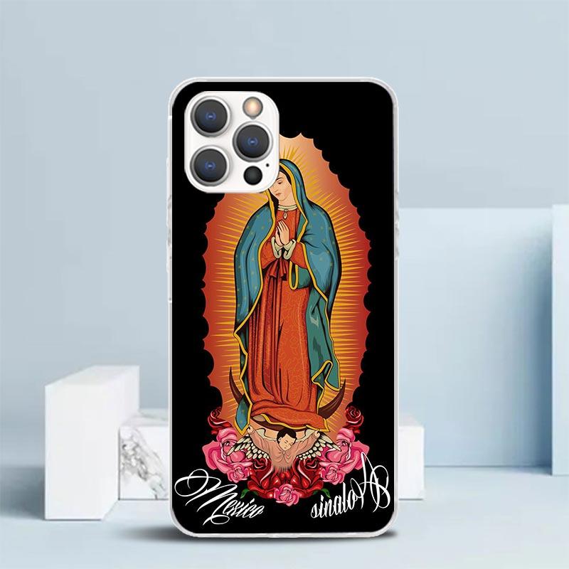 Virgin De Guadalupe Virgen Mary Phone Case For IPhone 16 17 Air 16E 15 14 Plus 13 Mini 12 11 Pro Max 7 8 + SE 2020 Soft TPU Back