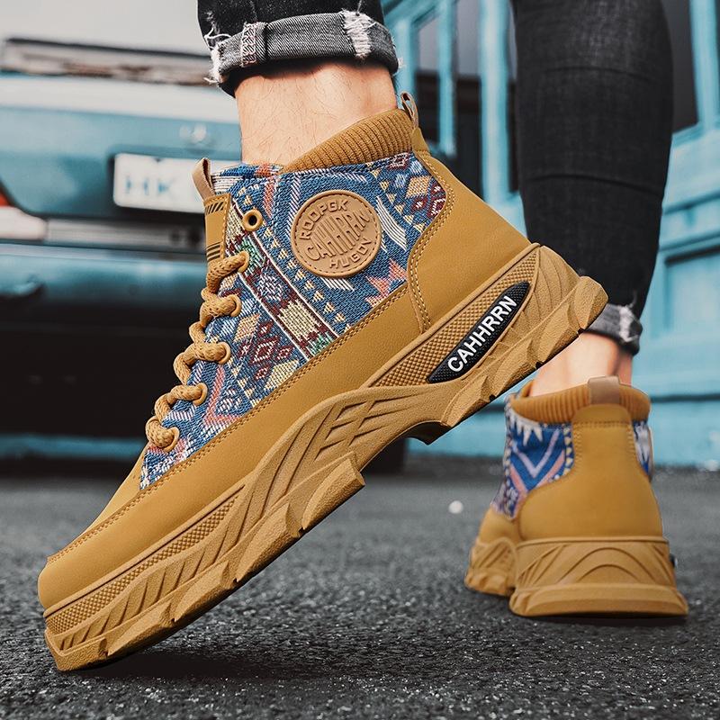 Martin boots men's autumn and winter 2024 outdoor desert British wind casual non-slip wear-resistant high-top tooling shoes men