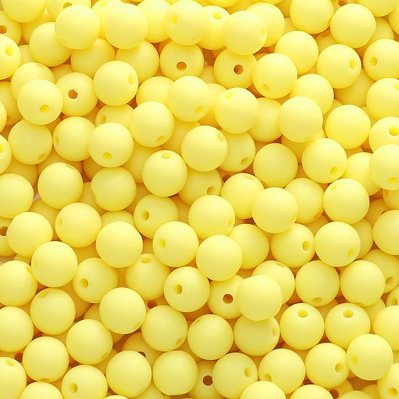 23-500Pcs Acrylic Beads Solid Colored Frosted Round Beads For DIY Bracelet Necklace Jewelry Making Accessories