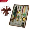 British Style Gold Splatter Feather Pen Set with Custom Logo - Ink Dipping Set, Birthday Gift