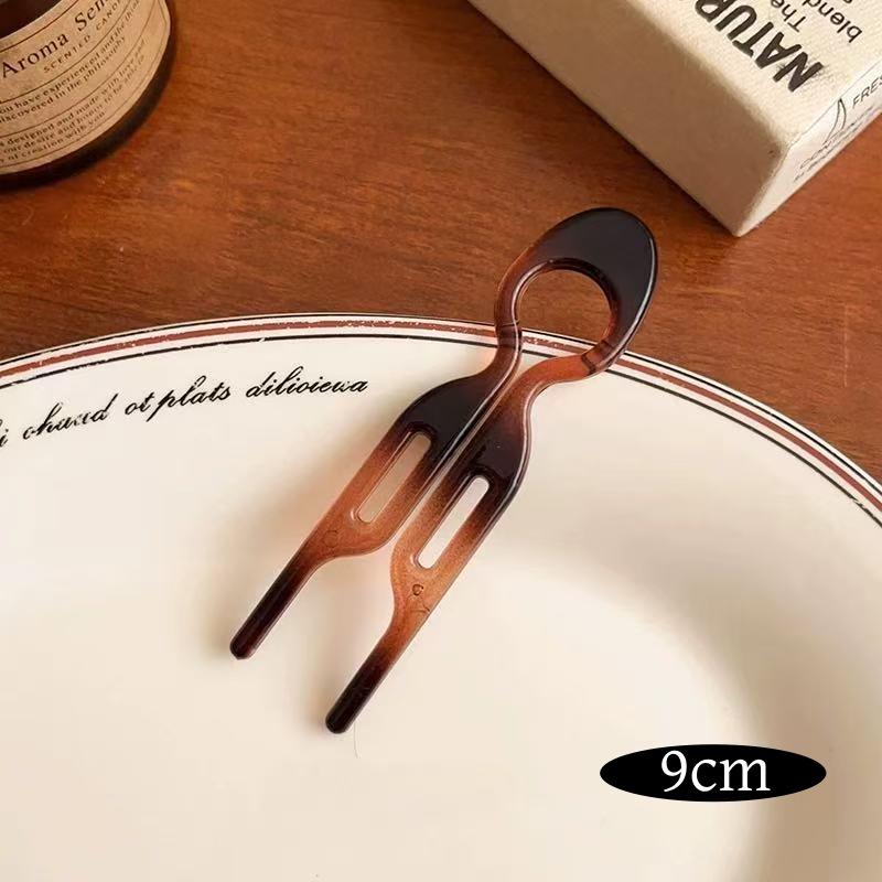 3Pcs/Lot 9cm Plastic U-Shaped Hair Fork For Women Girls Fashion Geometric Hair Sticks Hair Accessories Hairpins Hairstyles