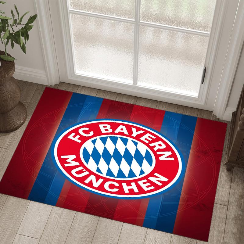 Diseño del Bayern de Múnich Alfombra de Terciopelo de Cristal Acogedora No?Alfombra Estampada Antideslizante Para Dormitorio Sala de Estar Entrada