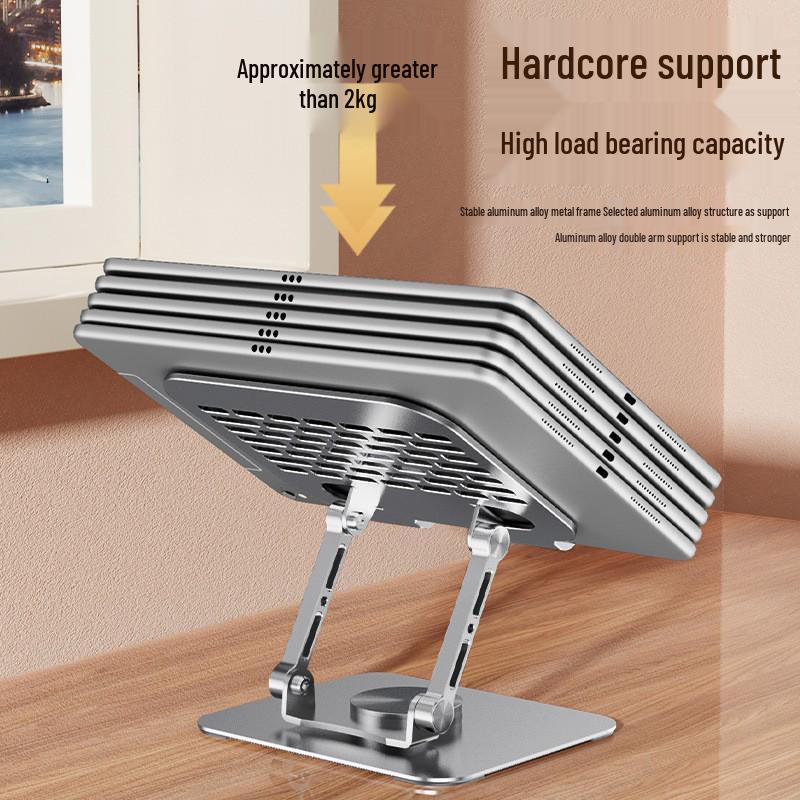 Universal Metal Foldable Desktop Stand for Phones & Tablets with Cooling Feature
