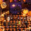 Hanging Halloween Decorations Advent Calendar 2026, 24 Days Countdown with 2D Flat Spooky Party Favors Acrylic Mini Figures, Collectible Surprise