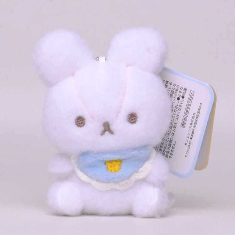 8CM Anniversary Series Cartoon Rilakkuma Plush Doll Pendant Greedy Little Relax Bear Plushes Key Ring Usabunny Doll Toy Keychain