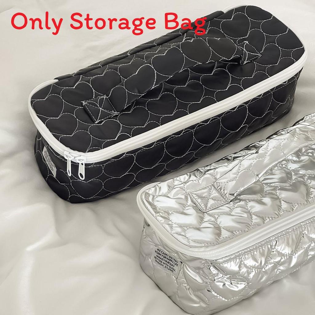 Love Heart Quilted Hair Dryer Organizer Bag Travel Storage Case For Beauty Essentials