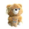 Bear Plush Animal Keychain Rabbit Hugging Series Plush Doll Keyring  Christmas