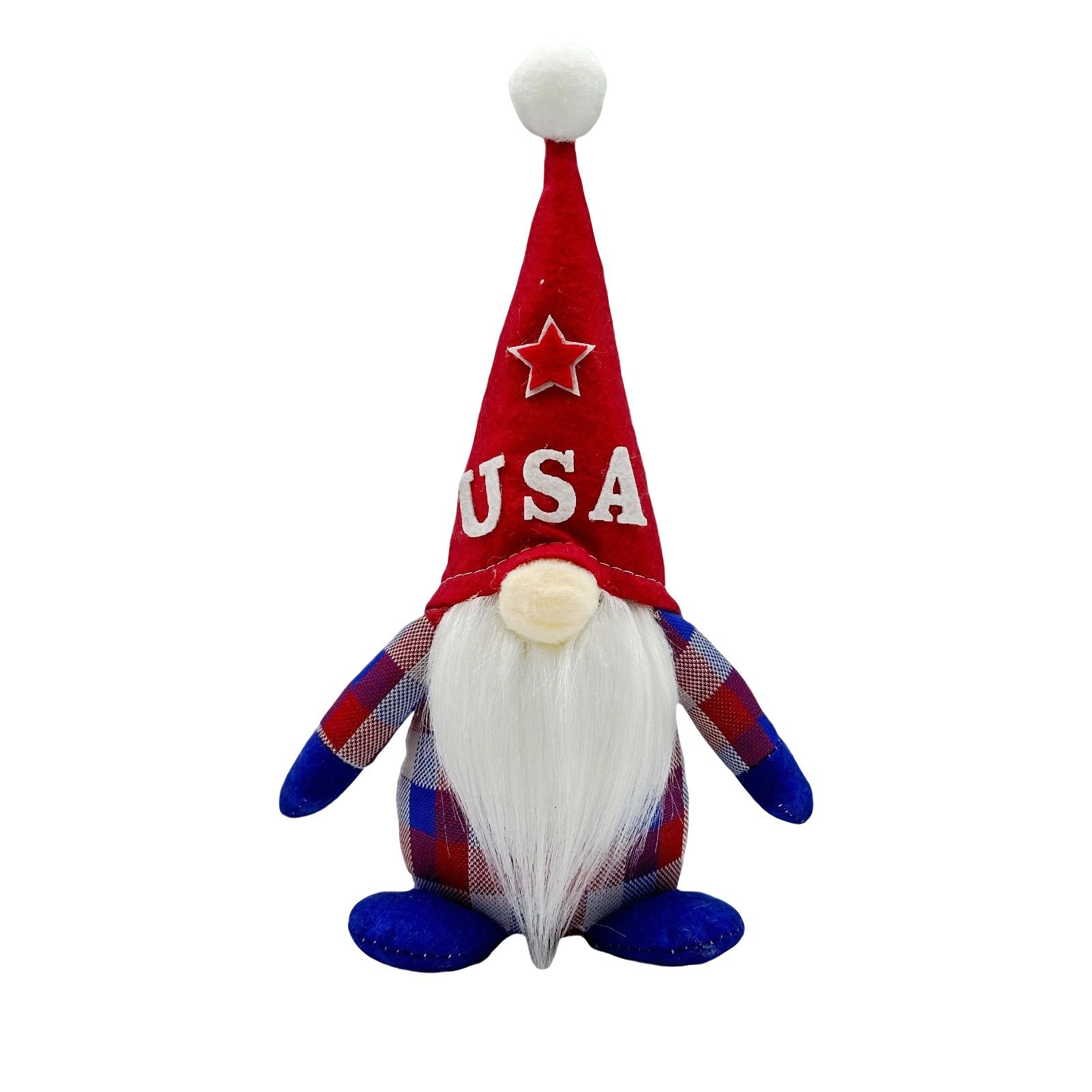 

Independence Day Handmade Plush Faceless Doll, Standing Statue, Fun Gift. One Size