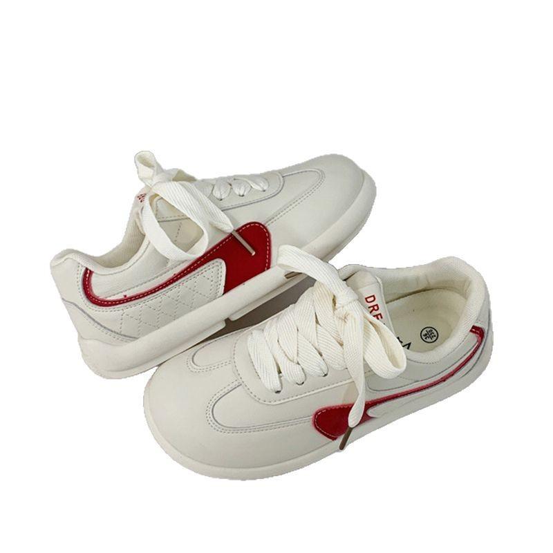 New niche design thick baseplate shoes women's fashion trend student versatile leisure sports little white shoes