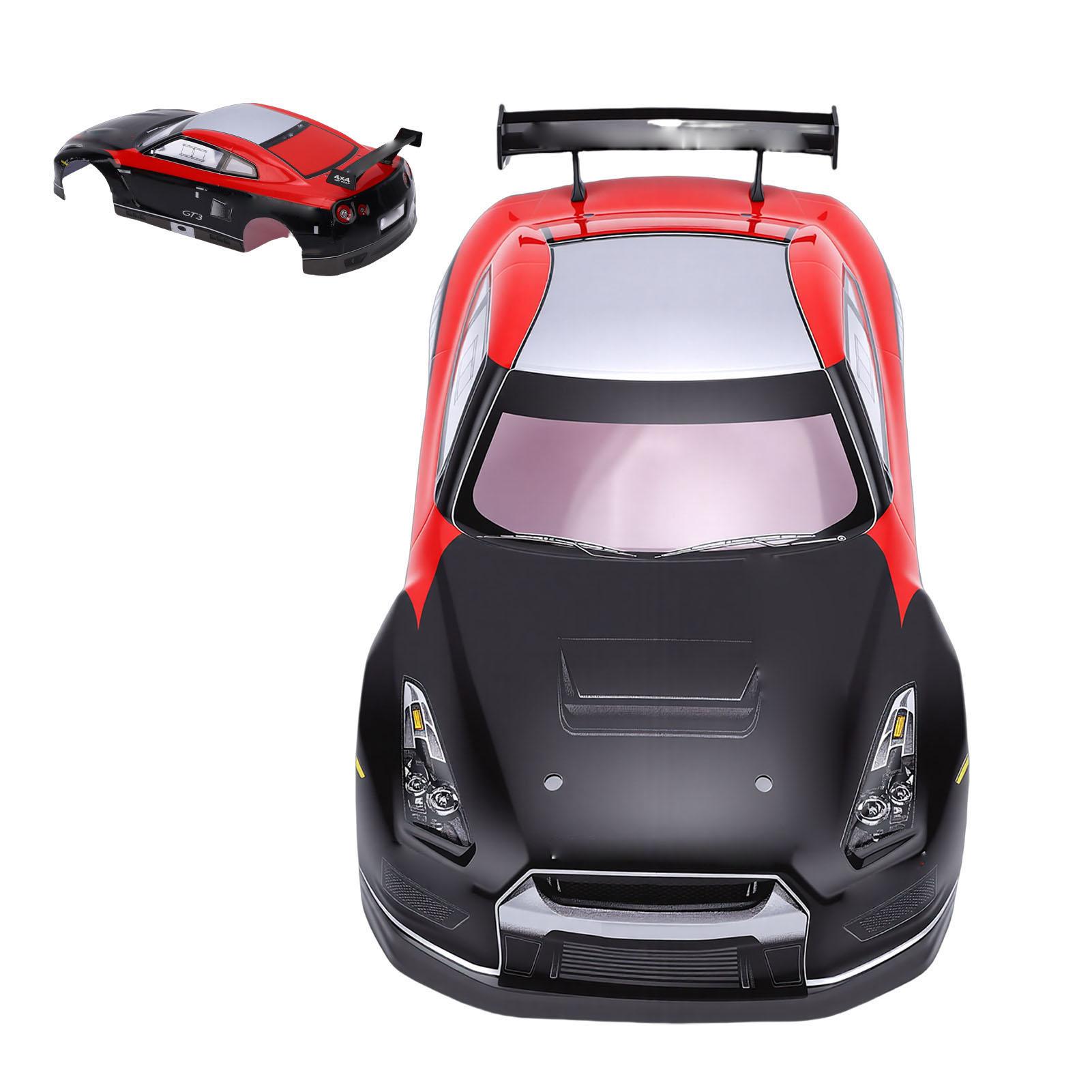 

1:10 Scale RC Car Body Remote Control Car Frame and Rear Wing for 26cm Wheelbase Racing Cars