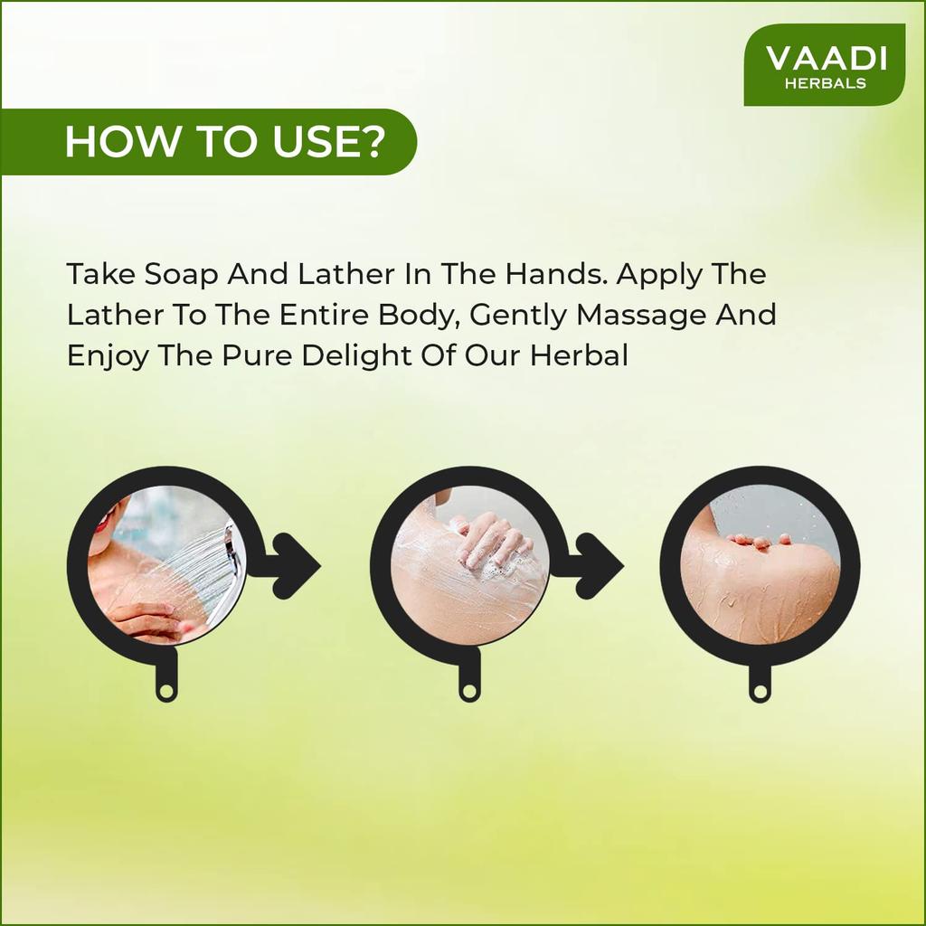 Vaadi Herbals Sabonete de Tea Tree Calmante Terapia Anti-Acne 75g x Pacote com 6 Para Pele Clara e Radiante