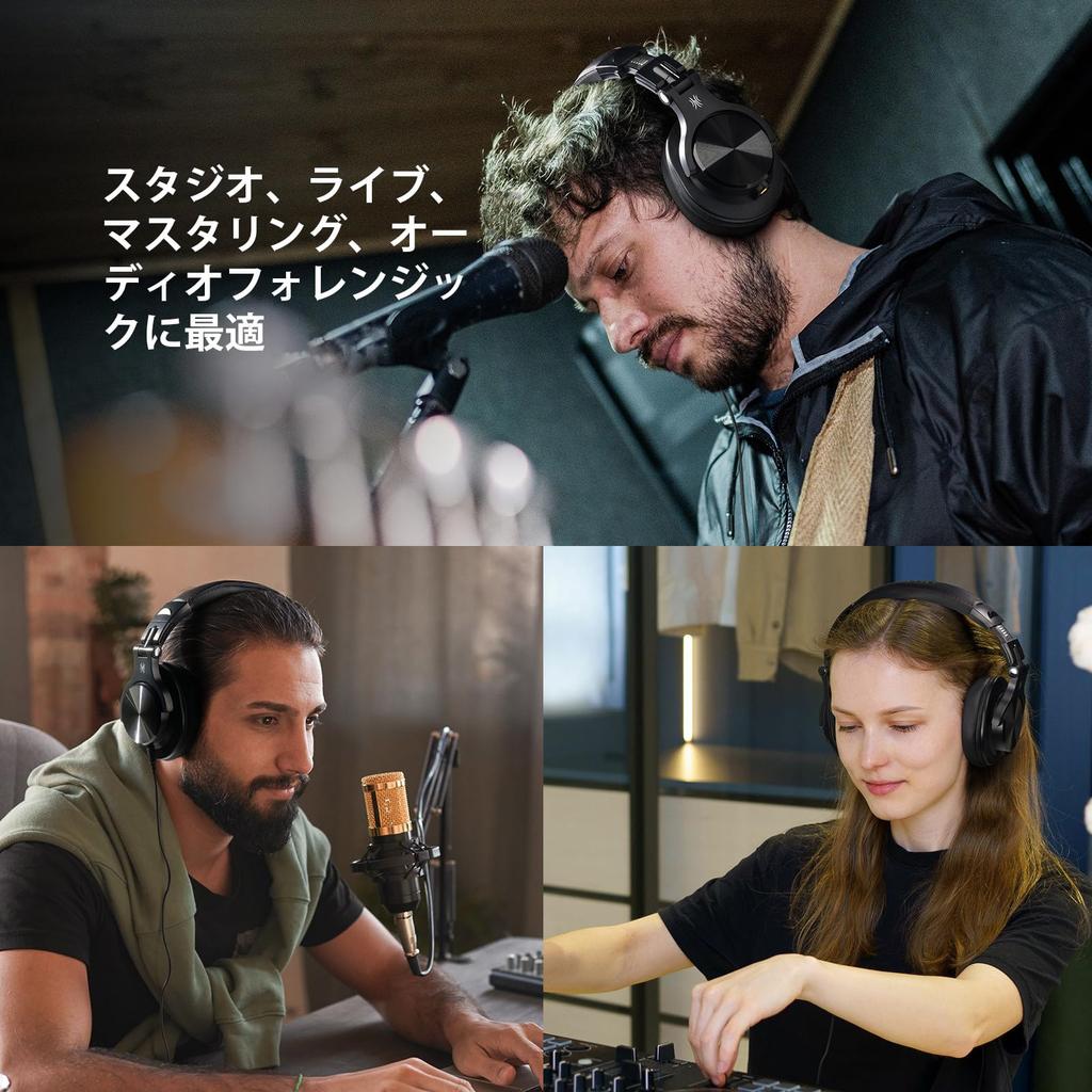 OneOdio A70 Wireless Headphones, 72 Hours Playtime, Bluetooth Headphones, Dual-Use Wired and Wireless, Over-Ear Headphones with Mic, DJ Headphones,