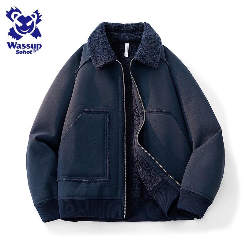 

Wassup Sohot Men s Faux Shearling Lined Work Jacket 3XL