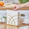 Modern Napkin Holder for Dining Table and Kitchen - Tissue Paper Stand for Home Décor, Restaurant, Dispenser Organizer (Gold