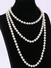 1pc Ladies Multi-Strand Pearl Beaded Knotted Necklace, Pearl White, Elegant Style for Vacation, Casual, Party