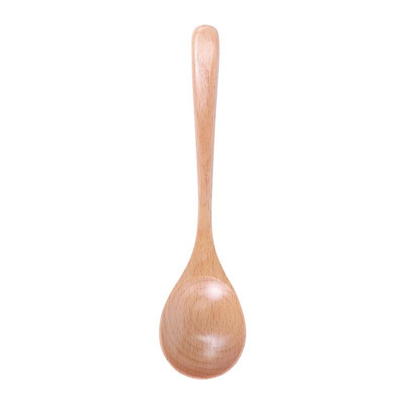 Wooden Long-Handled Spoon for Rice and Soup Large Household Soup Ladle Noodle and Porridge Spoon Kitchen Accessories