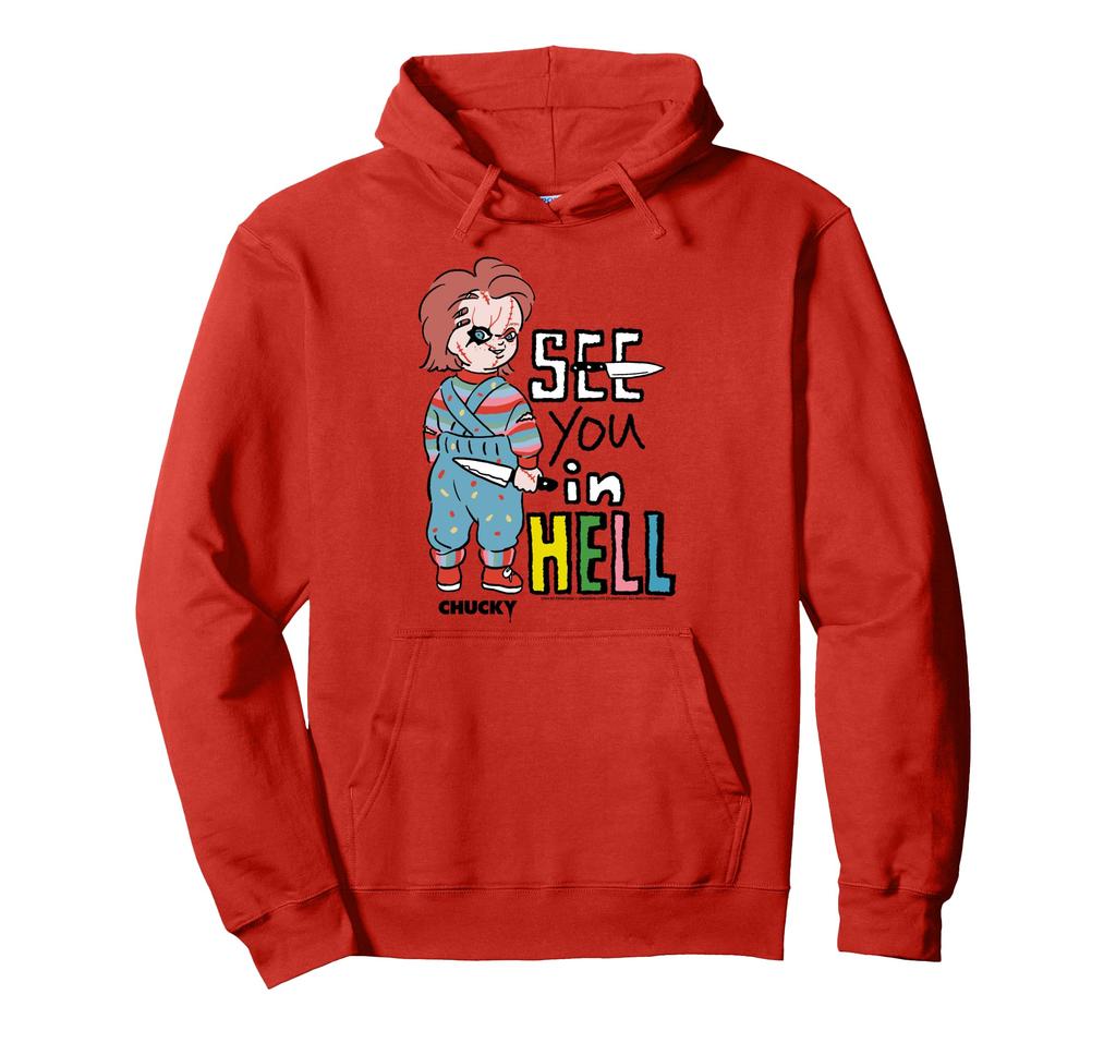 Chucky See You In Hell Scary Cartoon Knife Hoodie