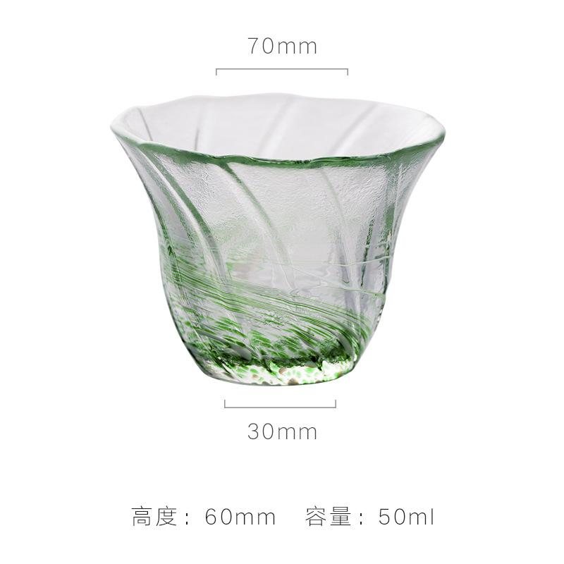 Creative Glass Tea Cup Japanese Style Transparent Heat-resistant Glass Master Cup Household Kung Fu Teaware Accessories 2025 New