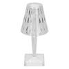 LED Crystal Table Light USB Charging Transparent Prism Dimmable Desk Lamp for Room Decor Warm White
