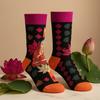 Bamboo Socks Pink Buddha and Lotus Small-Medium