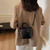 2025 new bag women's bag trendy fashion small square bag popular plush pendant shoulder messenger bag premium feeling bag
