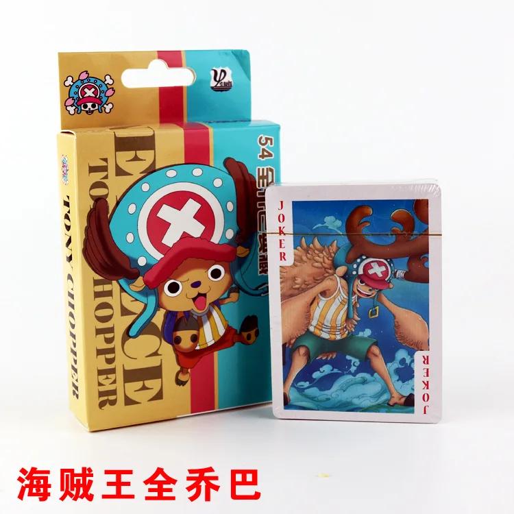 54Pcs/set One Piece Figures Collection Monkey D. Luffy Poker Card & Roronoa Zoro Playing Cards Color Box Packing Kid Gift Toy