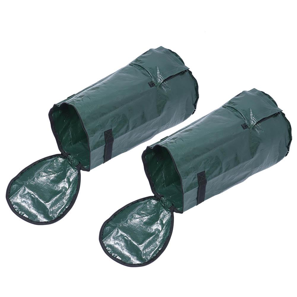 2PCS 15 Gallons Home Planting Bag Reusable Garden Lawn Patio Yard Waste Bags Laundry Container