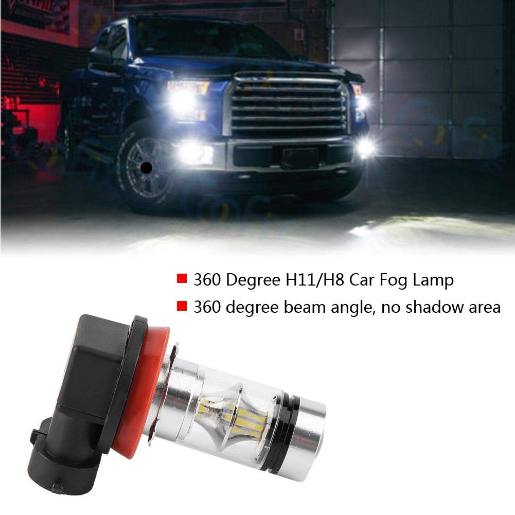 KIMISS H11 H8 LED Fog Bulb-100W 20LEDs Car Fog Lamp Headlight Bulb White