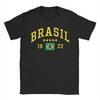 BRASIL T-Shirts Unisex Freizeit Baumwoll-T-Shirts Rundhals Kurzarm T-Shirts Druckoberteile