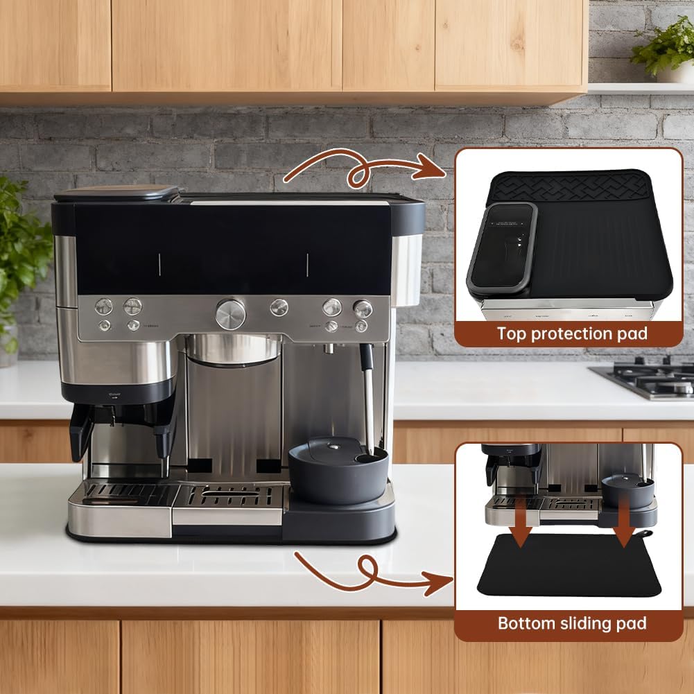 Sliding Mat for Ninja Espresso Coffee Machine ES601/ES701, Heat-Resistant, Waterproof, Fit for Ninja Luxe Cafe Machine ES601/ES701 - Perfect Cafe