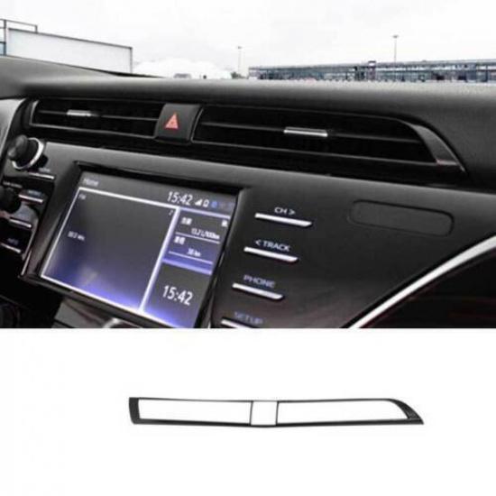 Black Wood Grain For Toyota Camry 2018- Air Outlet Vent Trim Center Console