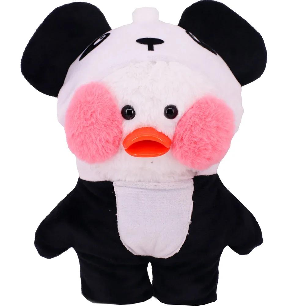 30Cm Cute Plush Doll'S Clothes Outfit Accessories For Cafe Lalafanfan Duck Clothes Doll Jumpsuit Color Match Hoodies Girl`S Gift