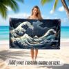 Octopus Sea Life Theme Soft Beach Towel Personalized Custom Name Text Towel Portable for Beach Pool Travel