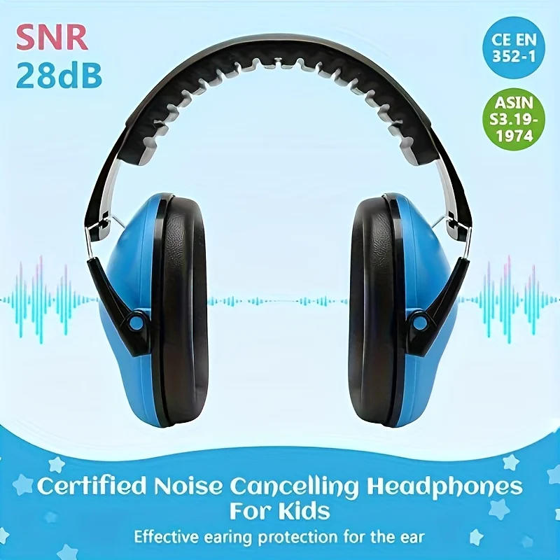 Noise-reducing Earmuffs Children's Learning Drum Set Noise-reducing Head-mounted Earmuffs Airplane Sleeping Earmuffs